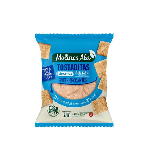 Tostaditas Sin Sal Molinos Ala 100 Gr.