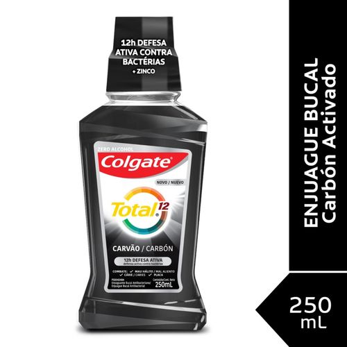 Enjuague Bucal Colgate Total 12 Carbón Activado 250 Ml.