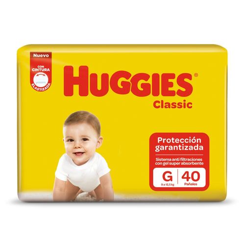 Pañal Classic G Huggies x 40 Ud.