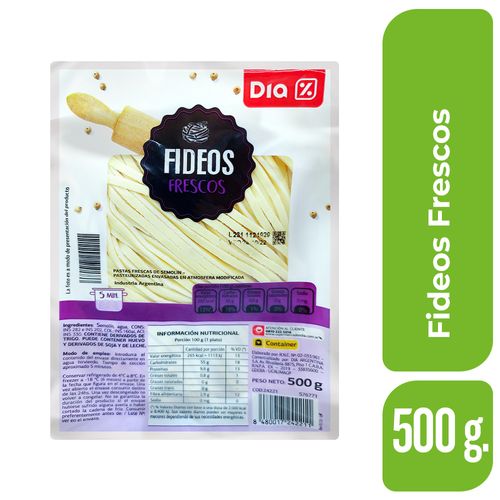 Fideos Frescos DIA 500 Gr.