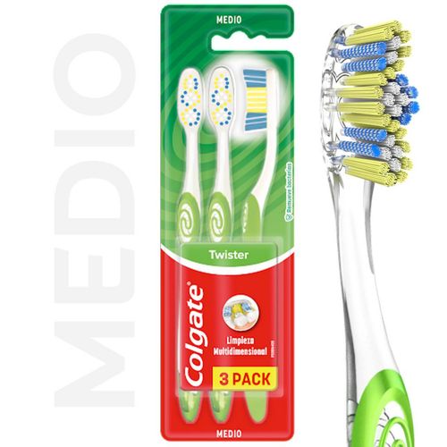 Cepillo de Dientes Colgate Twister Medio 3 Un