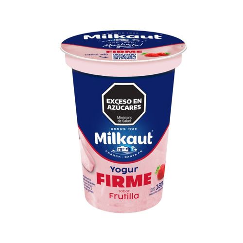 Yogur Firme Frutilla Milkaut 180 Gr.