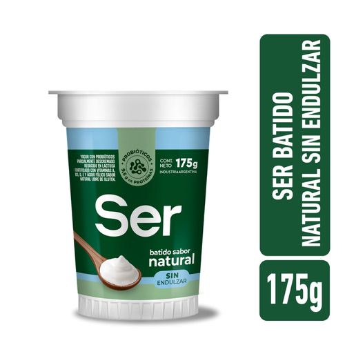 Yogur Natural Sin Endulzantes Ser 175 Gr.