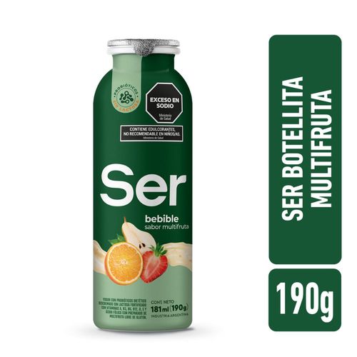 Yogur Botella Multifruta Ser 190 Gr.