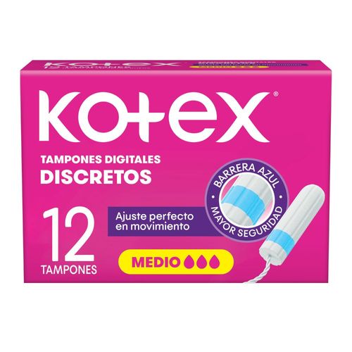 Tampones Kotex Medio x 12 Ud.