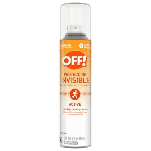 Repelente Mosquitos Invisible Off Active 104 Ml.