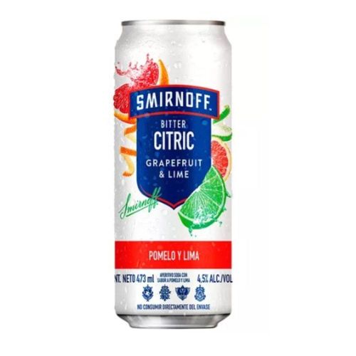 Bitter Citric Grapefruit & Lime Smirnoff 473 Ml.