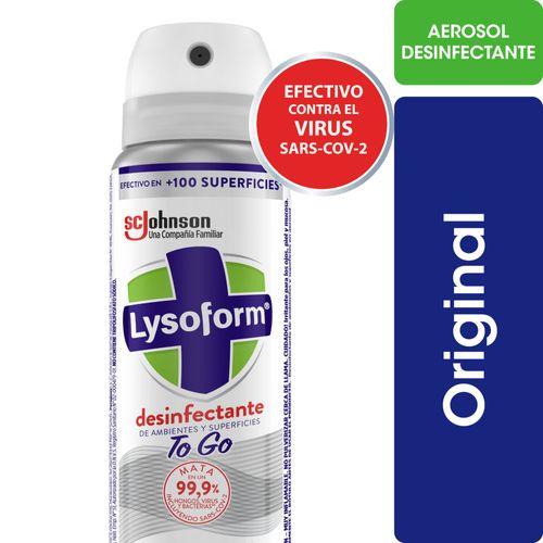 Desinfectante de Ambientes y Elimina Olores Lysoform On The Go 55 Ml.