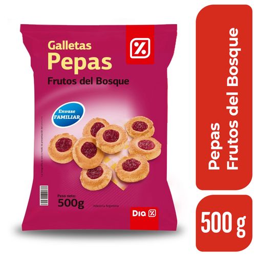 Galletitas Pepas DIA Frutos del Bosque 500 Gr.