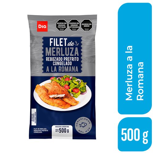 Filet de Merluza Rebozado a la Romana Dia 500 Gr.