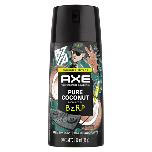 Desodorante En Aerosol Pure Coconut Bzrp Axe 150 Ml.