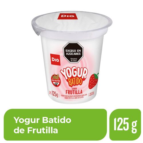 Yogur Entero Batido DIA Frutilla 125 Gr.