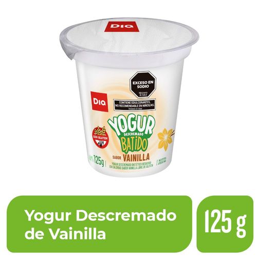 Yogur Descremado Batido DIA Vainilla 125 Gr.