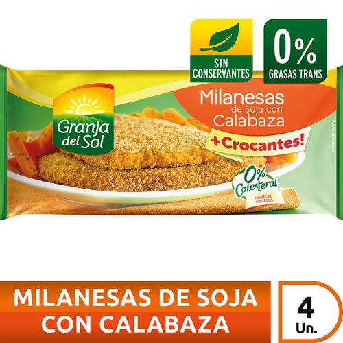Milanesas de Soja con Calabaza Granja del Sol 330 Gr.