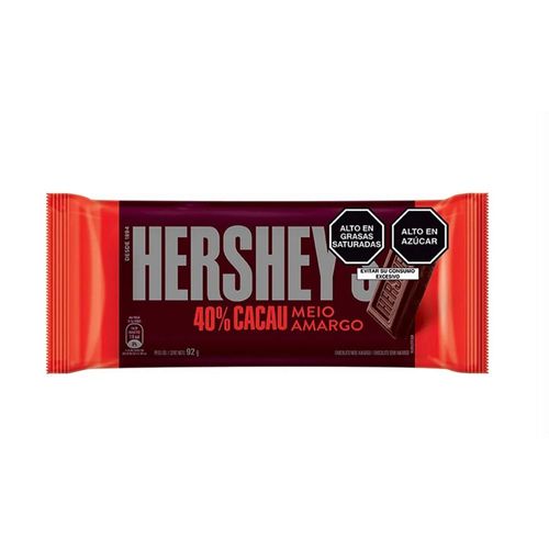 Chocolate 40% Semi Amargo Hershey's 92 Gr.