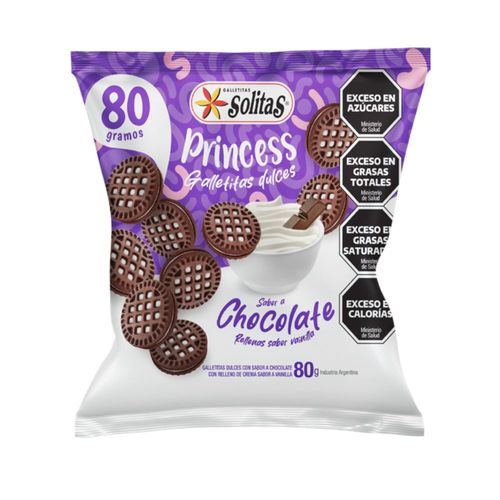 Galletas Rellenas Chocolate Princess 80 Gr.