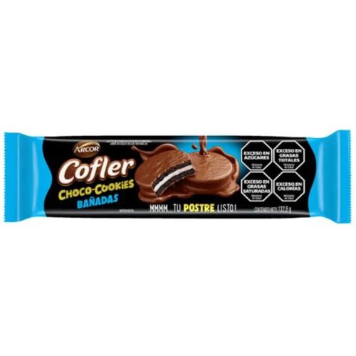 Galletas Rellenas Bañadas de Chocolate Cofler 132 Gr.