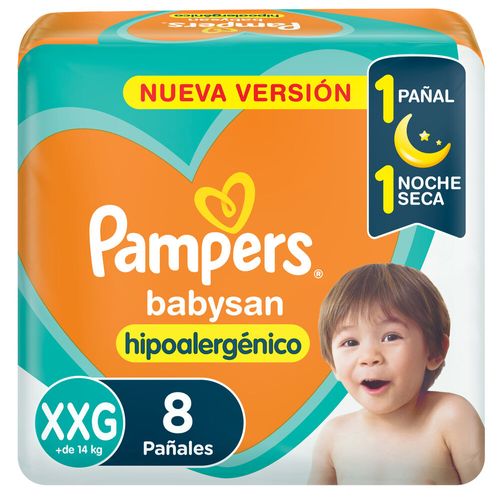 Pañal Babysan XXG Pampers 8 Un