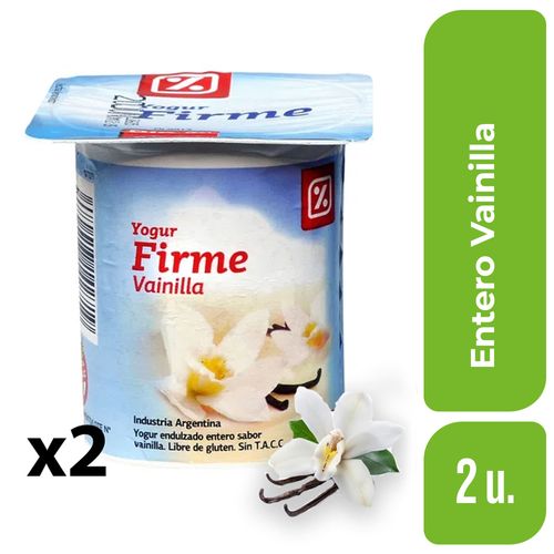 Yogur Firme Entero Dia Pack x 2 Un Vainilla 250 Gr.