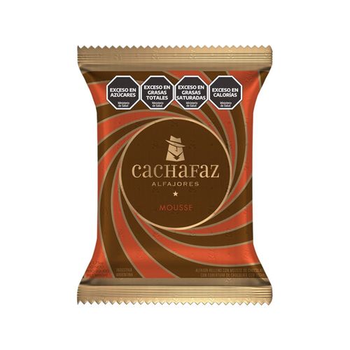 Alfajor Mousse Chocolate Cachafaz 72 Gr.