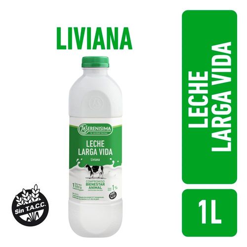 Leche Parcialmente Descremada Liviana La Serenísima Botella Larga Vida 1 Lt.