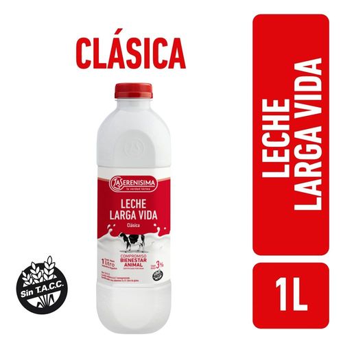 Leche Entera Clasica La Serenísima Botella Larga Vida 1 Lt.