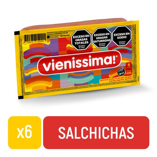 Salchichas X 6 Ud Vienissima 230 Gr.