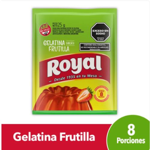 Gelatina Light Royal Sabor Frutilla 25 Gr.