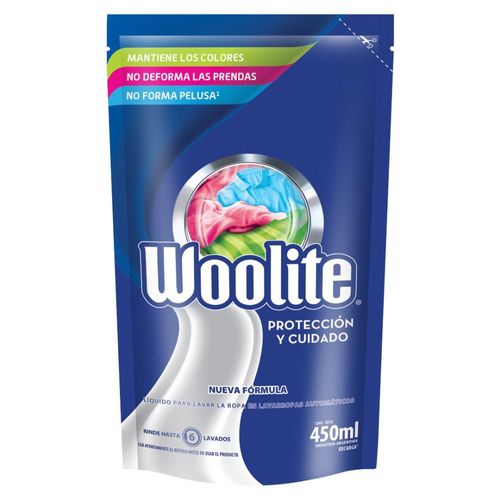 Jabón Liquido Todos Los Dias Ropa Fina Doypack Woolite 450 Ml.