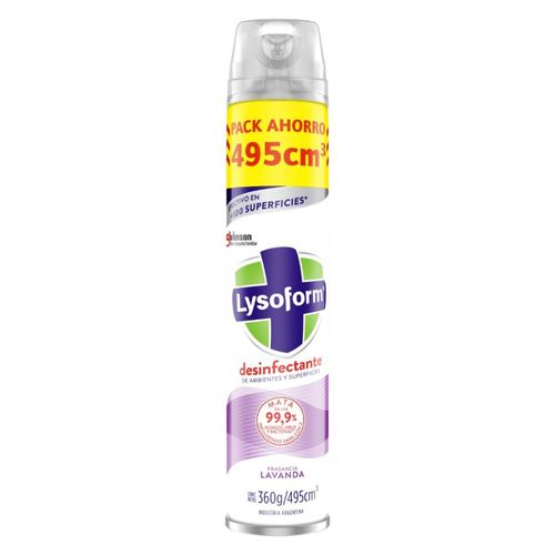 Desinfectante En Aerosol Lavanda Lysoform 495 Ml.