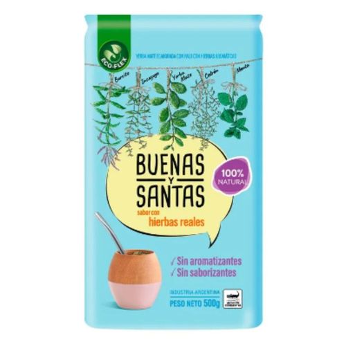 Yerba Mate Con Hierbas Buenas Y Santas 500 Gr.