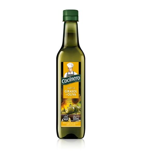 Aceite Blend Girasol Y Oliva Cocinero 500 Ml.