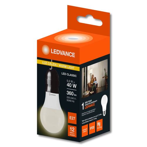 Lampara Led Cla40 5,5W 830 Ledvance 1 Ud.