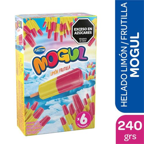 Helado en Palito Limon Frutilla 6 Ud Mogul 240 Gr.