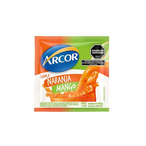 Jugo En Polvo Naranja Y Mango Arcor 15 Gr.