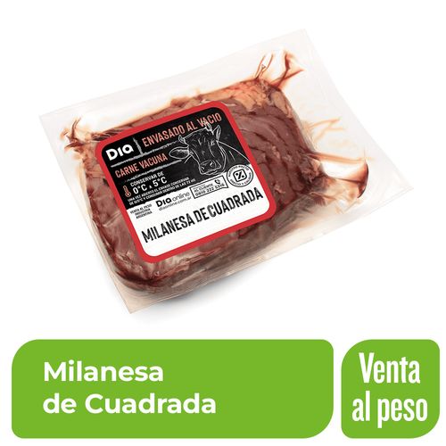 Milanesa de Cuadrada Envasado al Vacío x 1 Kg.