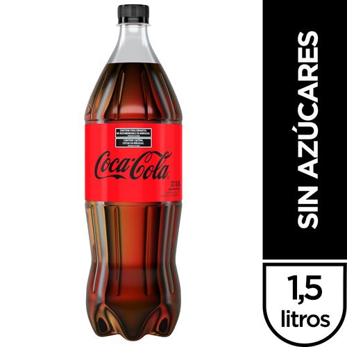 Gaseosa Coca-Cola sin azúcares 1,5 Lt.