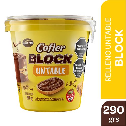 Relleno Untable Cofler Block 290 Gr.