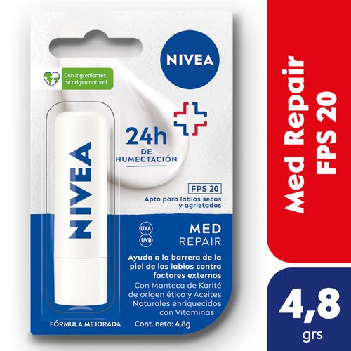 Protector labial humectante Nive Med Repair FPS 20 x 4,8 Gr.