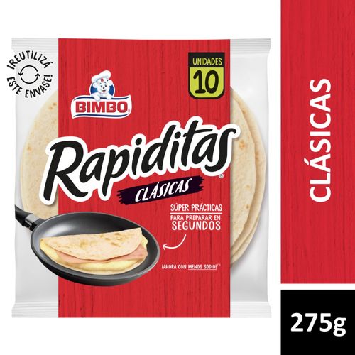 Tortillas Clásicas Rapiditas 10 Ud.