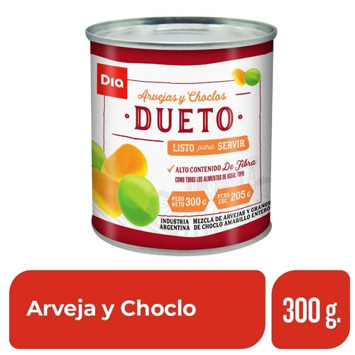 Dueto Arveja y Choclo DIA 300 Gr.