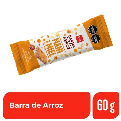 Barra de Arroz Maní y Miel DIA 60 Gr.