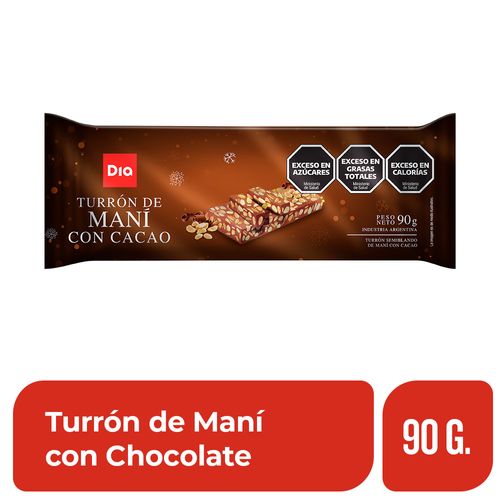 Turrón Maní Con Cacao Dia 90 Gr.