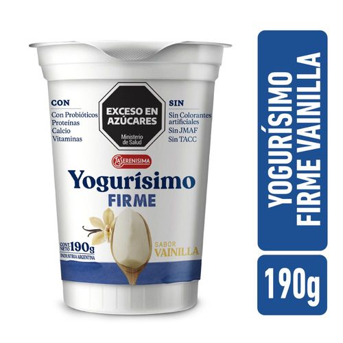 Yogur Firme Vainilla Yogurisimo 190 Gr.