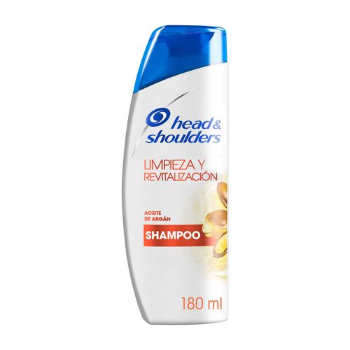 Head & Shoulders Limpieza Y Revitalización Aceite De Argán Shampoo Control Caspa 180 Ml.