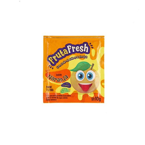 Jugo En Polvo Naranja Fruta Fresh 10 Gr.