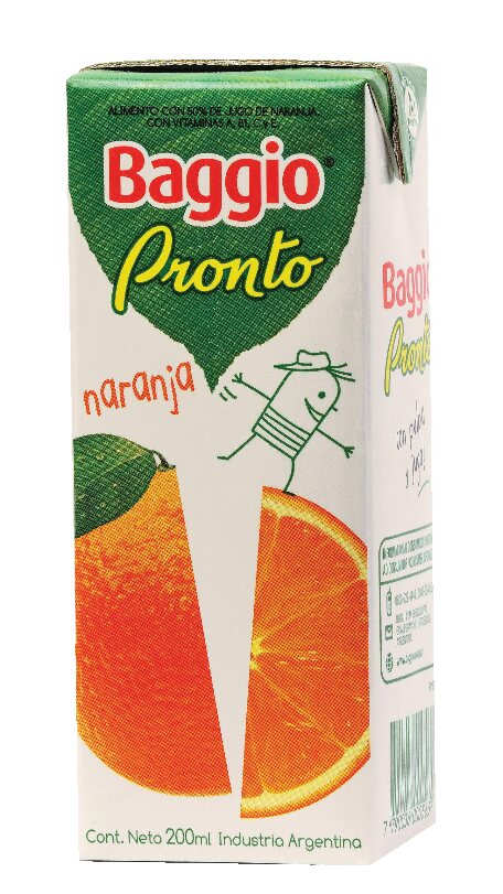 Jugo Listo Con Vitaminas Naranja Baggio 200 Ml.