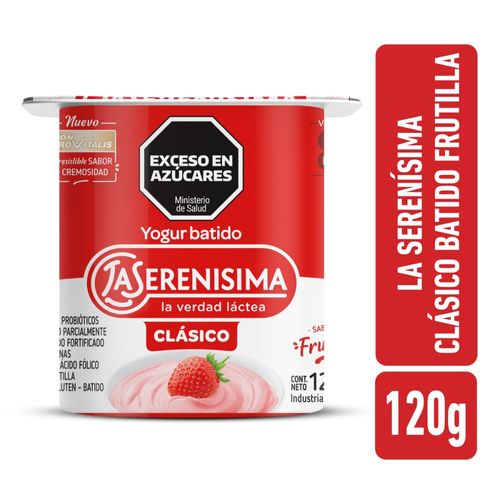 Yogur Batido Frutilla La Serenísima Clásico 120 Gr.