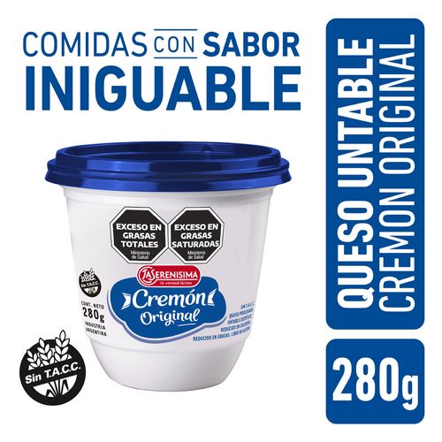 Queso Untable La Serenísima Cremón Original 280 Gr.