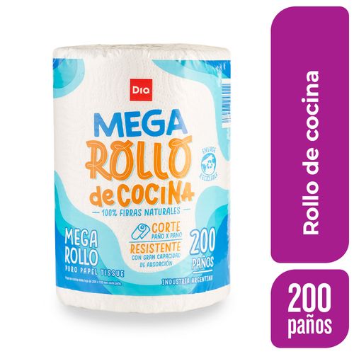 Mega Rollo De Cocina Dia 200 Paños 1 Ud.